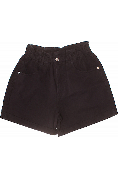 COMMA Dámské kraťasy paperbag krátké volnočasové s vysokým pasem černé bavlněné Velikost 38 | COMMA | obrázek 2