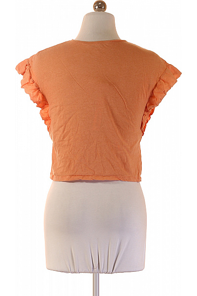 BENETTON Dívčí tričko oranžové bavlněné krátký rukáv volný střih Vel. 160CM | BENETTON | obrázek 2