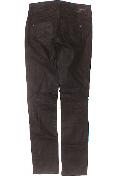 Pepe Jeans Dámské džíny úzké strečové černé voskované se zipy Vel. 25 | Pepe Jeans | obrázek 2