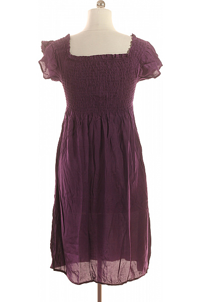 LAWRENCE GREY dámské šaty krátký rukáv fialové volnočasové letní boho Velikost 42 | LAWRENCE GREY | obrázek 2