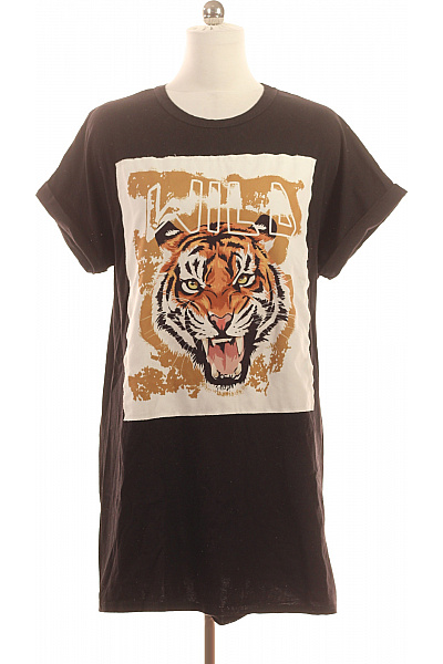 Sublevel Dámské Tričko S Krátkým Rukávem A Potiskem Tygra Vel. M/l