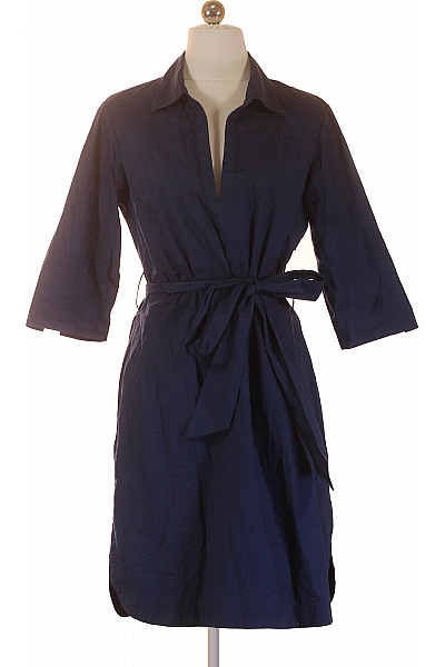 LAWRENCE GREY dámské šaty košilové modré bavlněné s páskem volnočasové letní Velikost 38 | LAWRENCE GREY | obrázek 2
