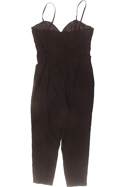 Miss Selfrdige dámský černý krajkový overal bez rukávů společenský Vel. 42 | Miss Selfrdige | obrázek 3