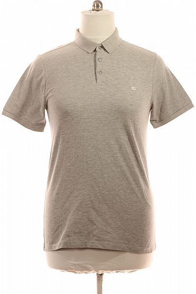LAWRENCE GREY Pánské Bavlněné Tričko Polo S Límečkem A Výšivkou Basic šedé Vel. M