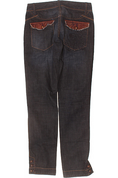 Donna Karan Dámské bavlněné tmavě modré džíny rovné kapsy prošití Velikost 14 | Donna Karan | obrázek 2