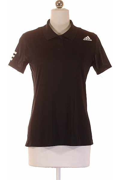 ADIDAS Dámské černé polo tričko s krátkým rukávem a potiskem Velikost S | ADIDAS | obrázek 2