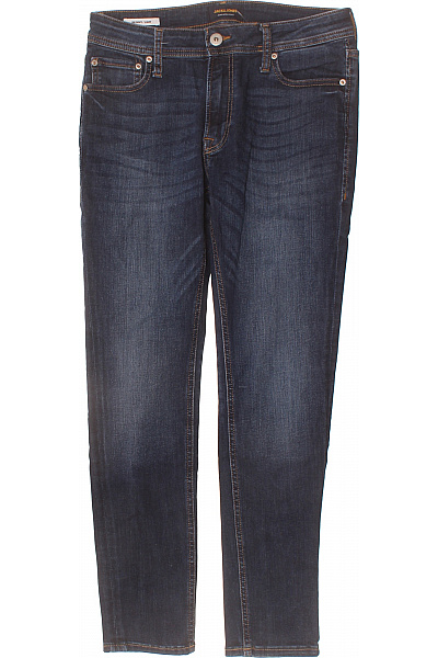 JACK & JONES Modré Džíny Rovné S Kapsami Vel. S