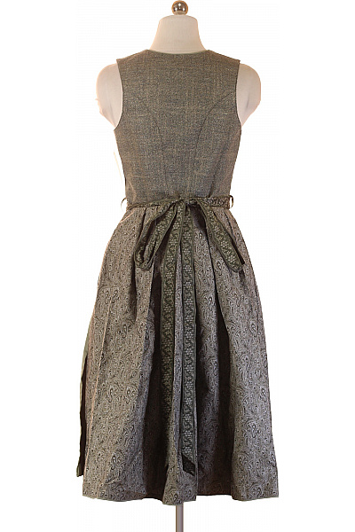 Tramontana Šaty bez rukávů dirndl s páskem bavlněné midi šedé Velikost 36 | Tramontana | obrázek 3