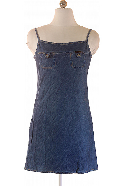 DIESEL Dámské Džínové šaty Na Ramínka S Kapsami Letní Volnočasové Krátké Vel. M