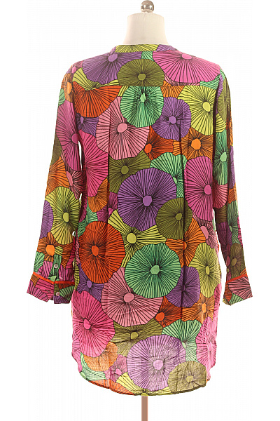 Dámské šaty s dlouhým rukávem květované volnočasové Vel. 38 | Unimoda | obrázek 2