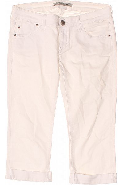 Dámské bílé bavlněné kraťasy pod kolena volnočasové s kapsami Velikost 28 | Unimoda | obrázek 2