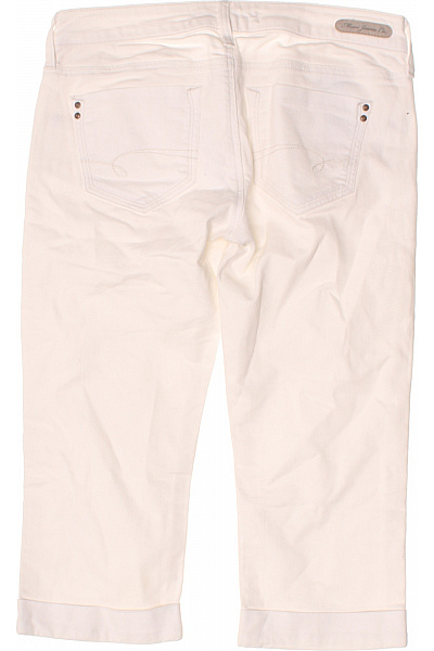 Dámské bílé bavlněné kraťasy pod kolena volnočasové s kapsami Velikost 28 | Unimoda | obrázek 3