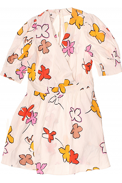 Ted Baker Dámské Květované šaty Zavinovací Letní Volnočasové Velikost 34