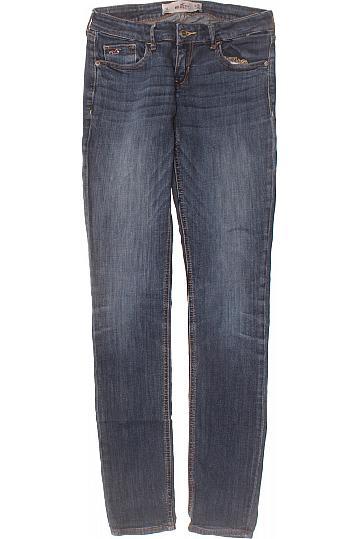 Hollister Dámské Modré Skinny Džíny Strečové Seprané Vel. W26