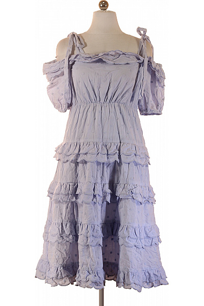 By Malina Dámské šaty s odhalenými rameny puntíkované volnočasové letní bavlněné Velikost S | By Malina | obrázek 2