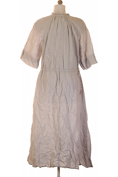 Marc O´Polo Dámské lněné midi šaty volné boho minimalistické stahovací Velikost 36 | Marc O´Polo | obrázek 3