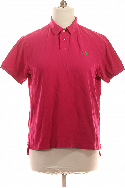 Ralph Lauren Pánské bavlněné tričko s krátkým rukávem a límečkem růžové Velikost XXXL | Ralph Lauren | obrázek 2