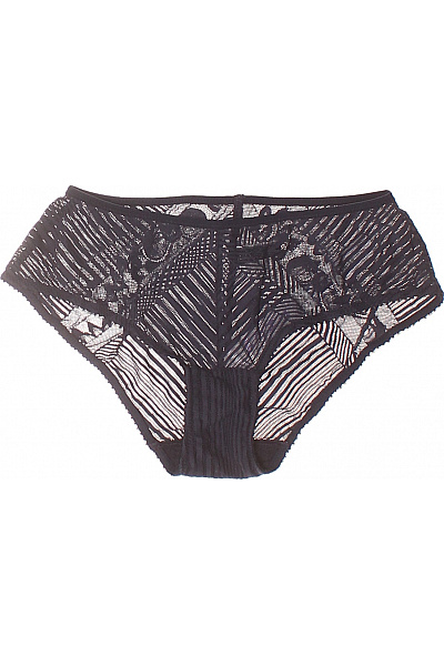 Dámské kalhotky krajkové černé pruhované Vel. S | Unimoda | obrázek 2