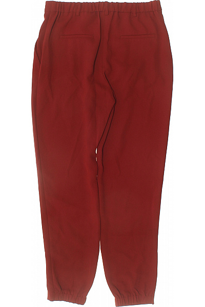 MANGO Dámské elegantní kalhoty s puky červené polyesterové Velikost 36 | MANGO | obrázek 3