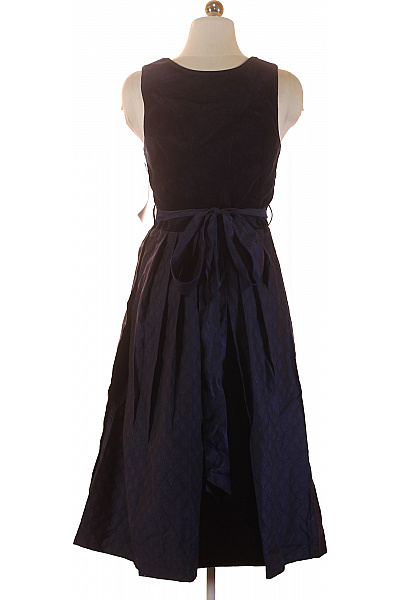 MARJO Dámské šaty bez rukávů modré s páskem midi Velikost 36 | MARJO | obrázek 2