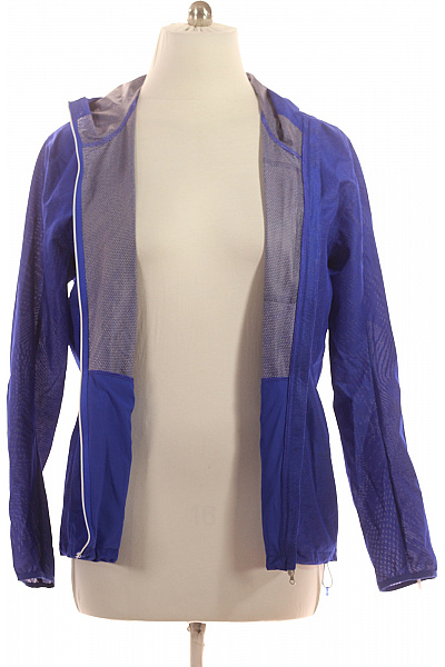 ADIDAS Dámská modrá běžecká bunda s kapucí lehká funkční polyesterová Velikost L | ADIDAS | obrázek 3