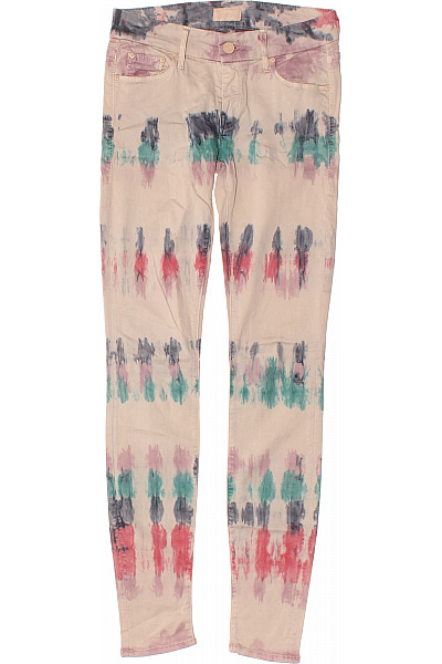 MOTHER Dámské Bavlněné Džíny Skinny Tie-dye Vzorované Strečové Velikost EU 25