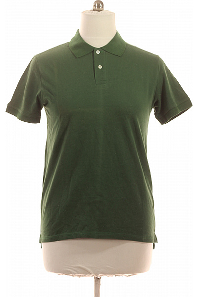 Crone Pánské Zelené Bavlněné Tričko S Krátkým Rukávem A Límečkem Basic Polo Velikost L