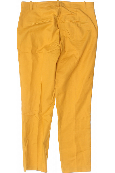 ZARA Dámské bavlněné kalhoty žluté volnočasové rovné s kapsami Velikost 38 | ZARA | obrázek 3