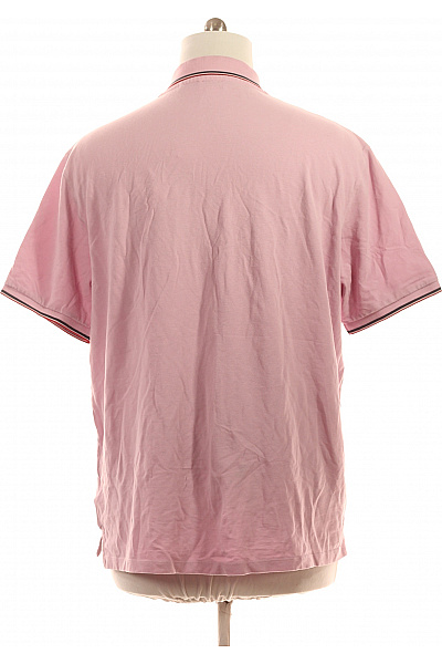 U.S.POLO ASSN. Růžové bavlněné polo tričko s krátkým rukávem a výšivkou Velikost 4XL | U.S.POLO ASSN. | obrázek 3