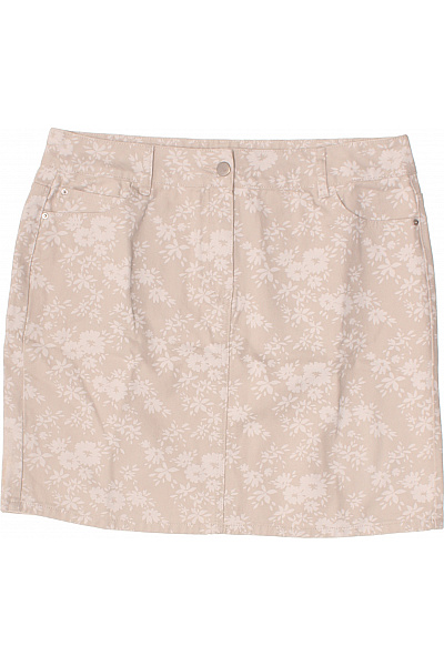 Next Dámská bavlněná květinová sukně béžová mini s kapsami Vel. EU 44 | Next | obrázek 2