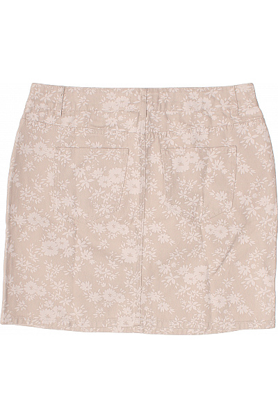 Next Dámská bavlněná květinová sukně béžová mini s kapsami Vel. EU 44 | Next | obrázek 3