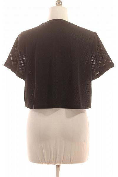 Nike Dámské tričko s krátkým rukávem černé crop top síťované fitness Vel. XL | Nike | obrázek 3