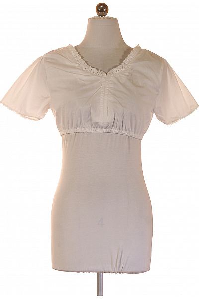 Dívčí tričko bílé krátký rukáv volánky Velikost 176 | Unimoda | obrázek 2