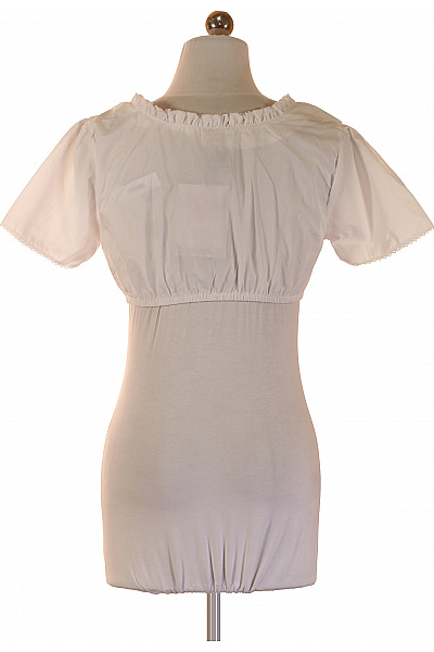 Dívčí tričko bílé krátký rukáv volánky Velikost 176 | Unimoda | obrázek 3