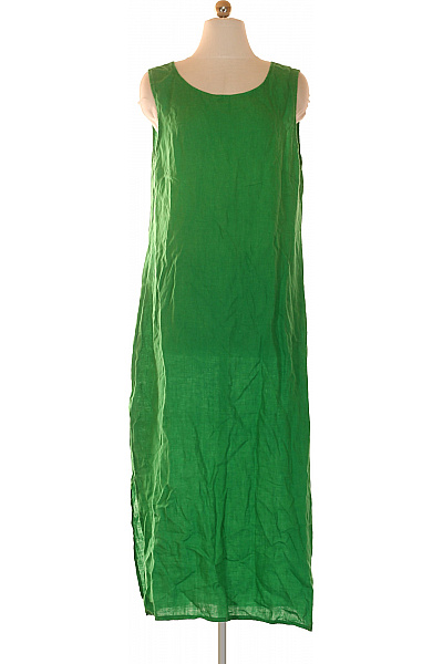 LAWRENCE GREY zelené lněné šaty na ramínka volné letní Velikost M | LAWRENCE GREY | obrázek 2