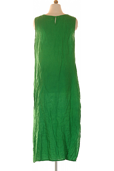 LAWRENCE GREY zelené lněné šaty na ramínka volné letní Velikost M | LAWRENCE GREY | obrázek 3