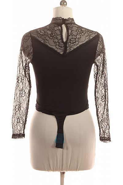 ONLY Dámské tričko s dlouhým rukávem černé krajkové elegantní Vel. M | ONLY | obrázek 2