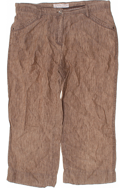 BRAX Dámské lněné kraťasy hnědé volnočasové pod kolena Velikost 40 | BRAX | obrázek 2