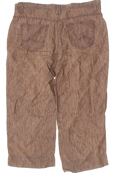 BRAX Dámské lněné kraťasy hnědé volnočasové pod kolena Velikost 40 | BRAX | obrázek 3