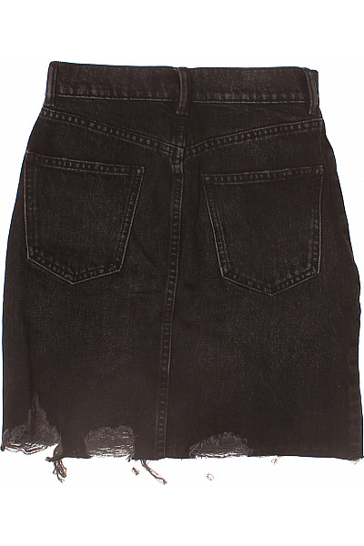 ZARA Dámská černá džínová mini sukně s kapsami Velikost EU XS | ZARA | obrázek 3