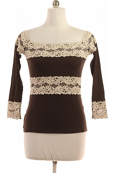 intimissimi Dámská hnědá halenka s dlouhým rukávem a krajkou boho Velikost L | intimissimi | obrázek 2