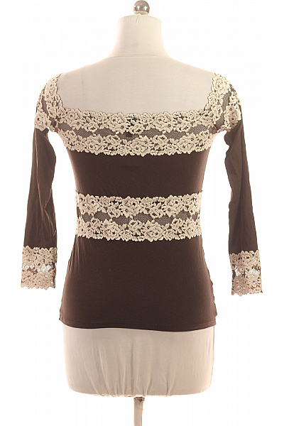 intimissimi Dámská hnědá halenka s dlouhým rukávem a krajkou boho Velikost L | intimissimi | obrázek 3