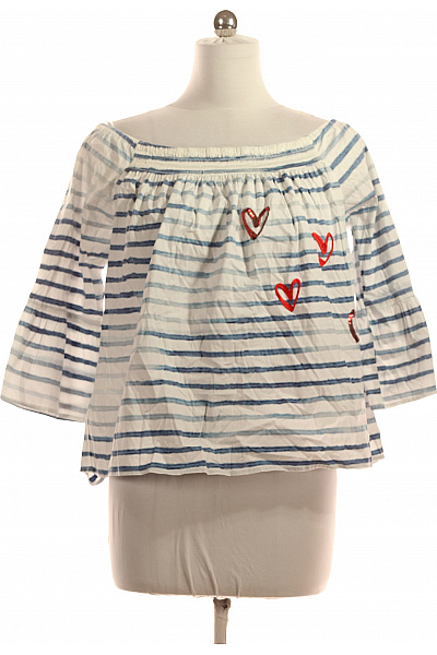 Grace Dámské tričko s dlouhým rukávem pruhované s potiskem srdíček Vel. L | Grace | obrázek 2