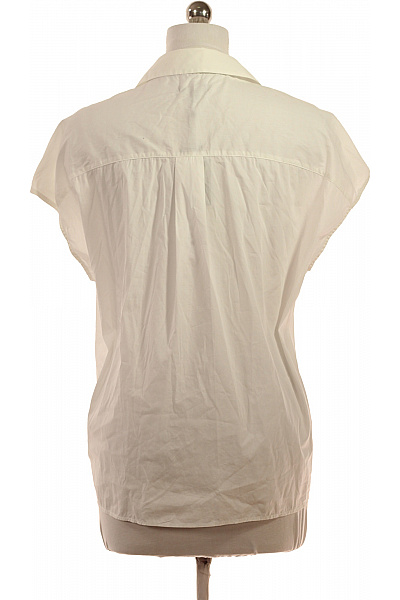 Woolrich Bílá bavlněná halenka s krátkým rukávem a límečkem Velikost S | Woolrich | obrázek 2