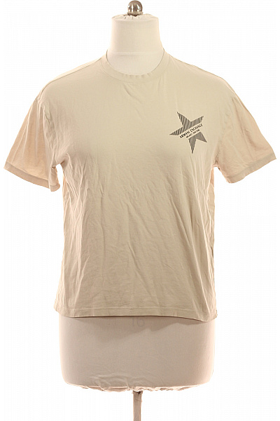 ARMANI Pánské tričko s krátkým rukávem a potiskem béžové Velikost M | ARMANI | obrázek 2