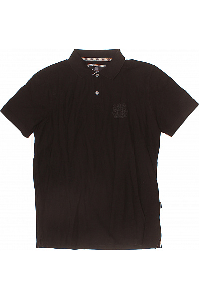 aquascutum Pánské černé polo tričko s krátkým rukávem a výšivkou Vel. M | aquascutum | obrázek 2
