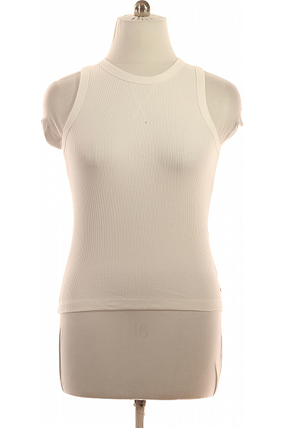 Scotch & Soda Dámské Bílé Bavlněné Tílko Basic Bez Rukávů S Kulatým Výstřihem Vel. XL