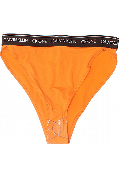 Calvin Klein dámské oranžové plavkové kalhotky s vysokým pasem a logem Velikost EU S | Calvin Klein | obrázek 2