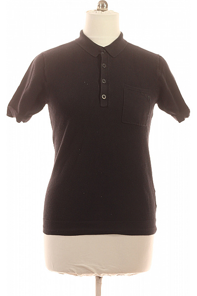 REPLAY Pánské Bavlněné Tričko Polo S Krátkým Rukávem A Kapsou Jednobarevné Velikost M