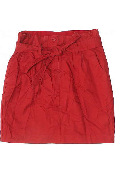 BANANA REPUBLIC Červená bavlněná sukně s páskem a kapsami mini Vel. XS | BANANA REPUBLIC | obrázek 2